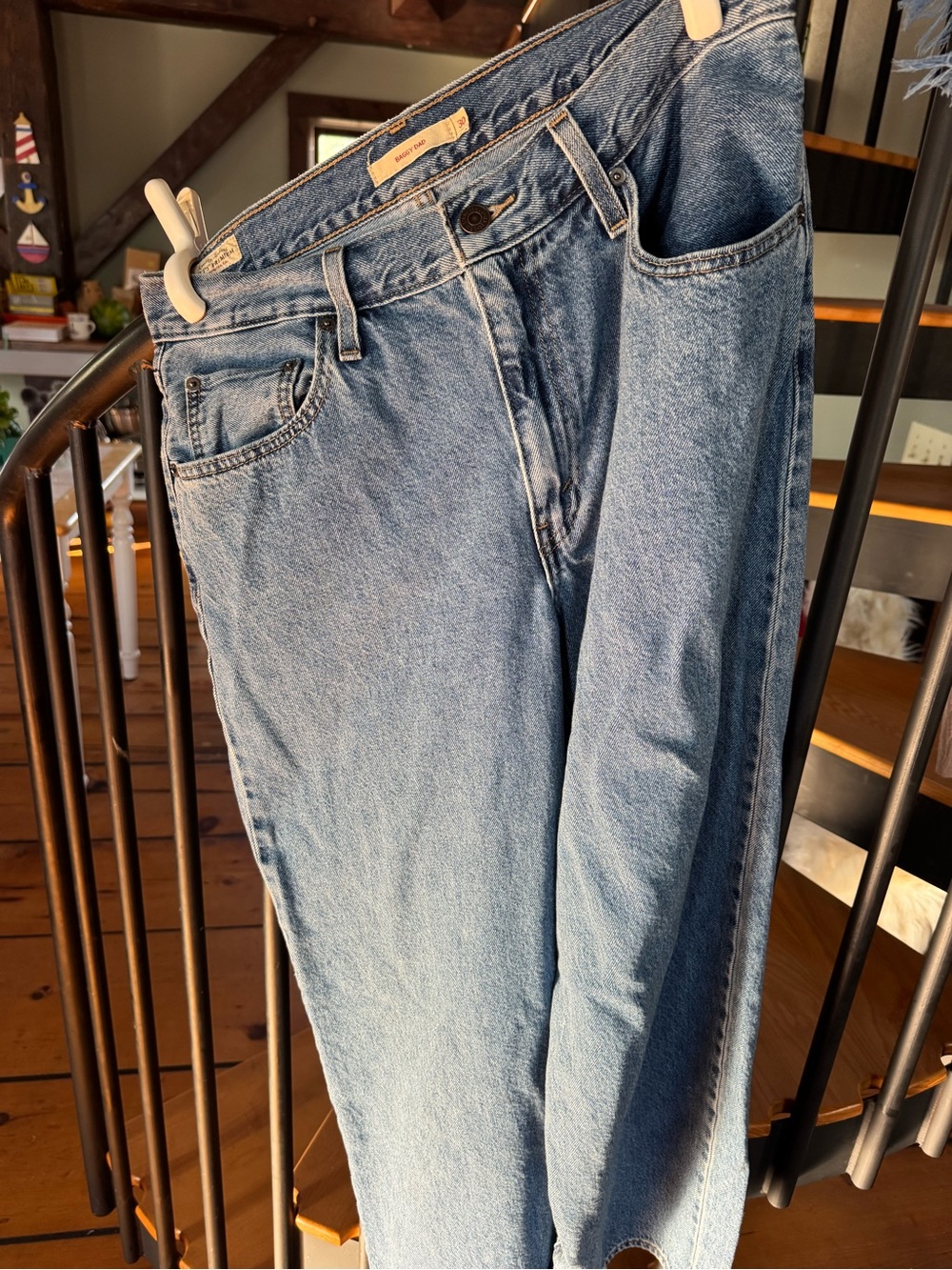 Levi's Baggy Dad Jeans in Own It Stone - Picture 3 of 5